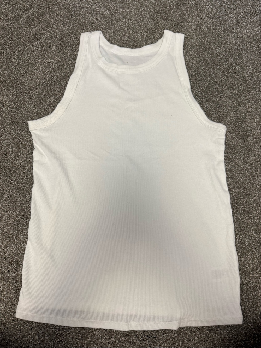 a new day White Ribbed Tank Top